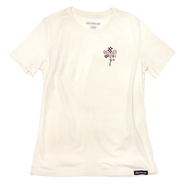 Professional studio photo of Fasthouse Garden Party Tee (Womens); showing tee fit, printed graphics, and crew neckline; SKU 3211430574; Sizes: S-2XL