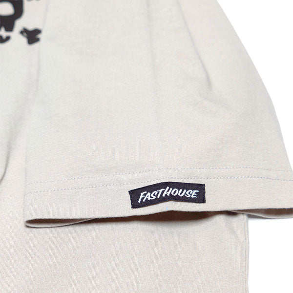 High-resolution studio image of Fasthouse Seaver Tee; showing tee fit, printed graphics, and crew neckline; SKU 3211370404; Sizes: S-3XL