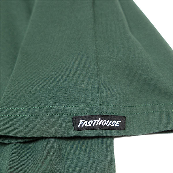 Studio photo on a white background of Fasthouse Seaver Tee; showing tee fit, printed graphics, and crew neckline; SKU 3211370404; Sizes: S-3XL
