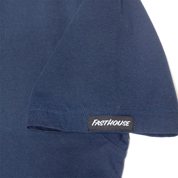 Clean studio shot of Fasthouse Lagoon Tee; showing tee fit, printed graphics, and crew neckline; SKU 3211300204; Colors: Navy, Black, Natural
