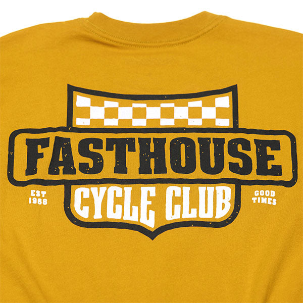 High-resolution studio image of Fasthouse Krest Tee; showing tee fit, printed graphics, and crew neckline; SKU 3211290304; Sizes: S-3XL