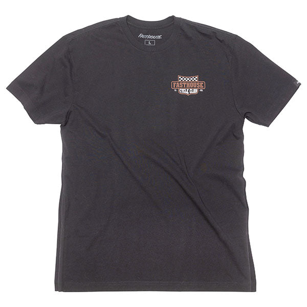 Professional studio photo of Fasthouse Krest Tee; showing tee fit, printed graphics, and crew neckline; SKU 3211290304; Sizes: S-3XL