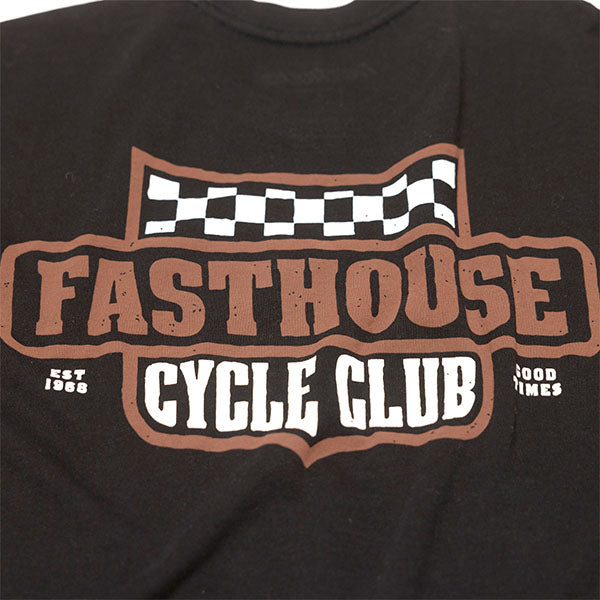 High-resolution studio image of Fasthouse Krest Tee; showing tee fit, printed graphics, and crew neckline; SKU 3211290304; Sizes: S-3XL