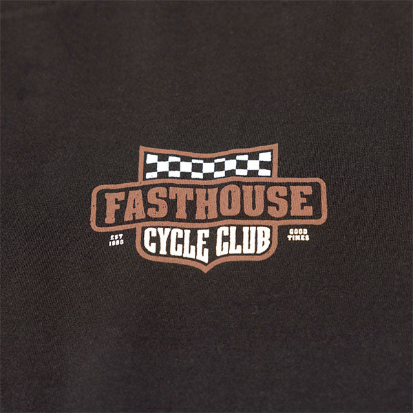 Studio photo on a white background of Fasthouse Krest Tee; showing tee fit, printed graphics, and crew neckline; SKU 3211290304; Sizes: S-3XL