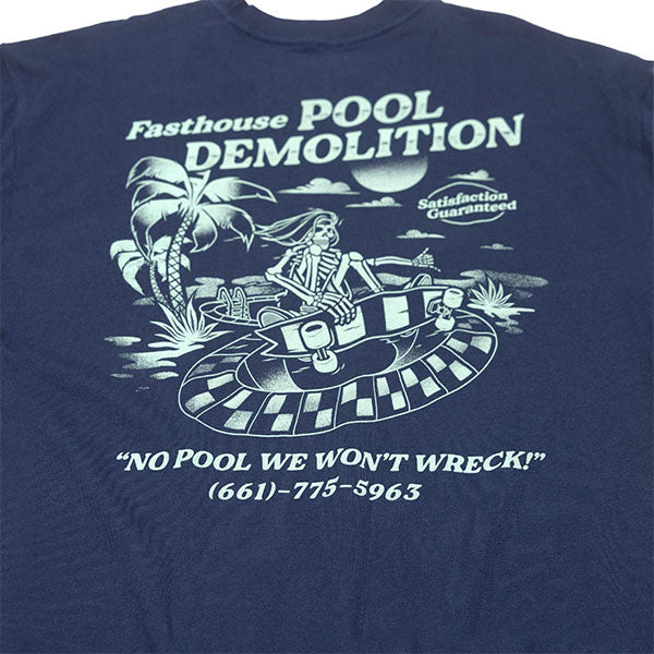 Crisp studio image on a white background of Fasthouse Demolition Tee (Youth); showing tee fit, printed graphics, and crew neckline; SKU 32113802