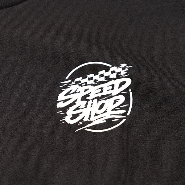 Studio photo on a white background of Fasthouse Burner Long Sleeve Tee (Youth); showing long-sleeve cut, printed graphics, and crew neckline