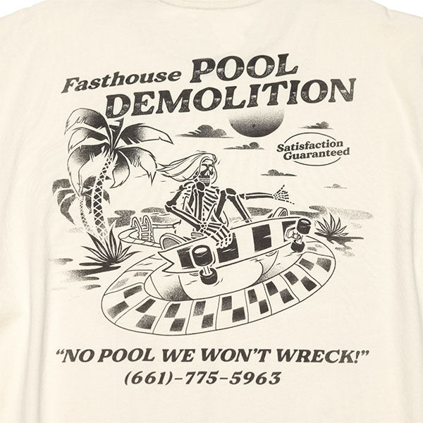 High-resolution studio image of Fasthouse Demolition Tee; showing tee fit, printed graphics, and crew neckline; SKU 3211380504; Sizes: S-3XL