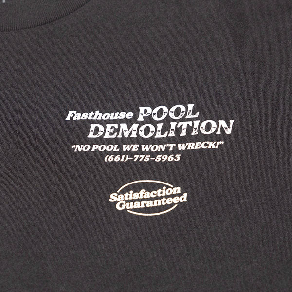 High-resolution studio image of Fasthouse Demolition Tee; showing tee fit, printed graphics, and crew neckline; SKU 3211380504; Sizes: S-3XL