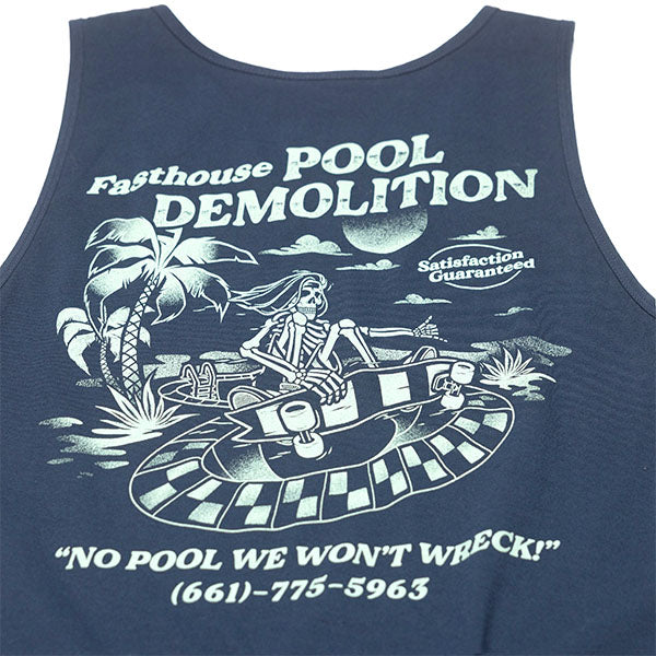 Studio photo on a white background of Fasthouse Demolition Tank; showing sleeveless cut, hem shape, and printed or woven branding; SKU 3212382004