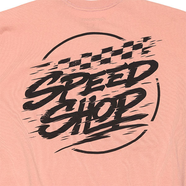 Studio photo on a white background of Fasthouse Burner Tee; showing tee fit, printed graphics, and crew neckline; SKU 3211350104; Sizes: S-3XL