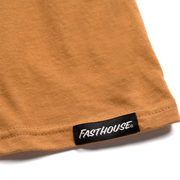 Professional studio photo of Fasthouse Revival Tee (Girls); showing long-sleeve cut, printed graphics, and crew neckline; SKU 32164960; Sizes: BROWN