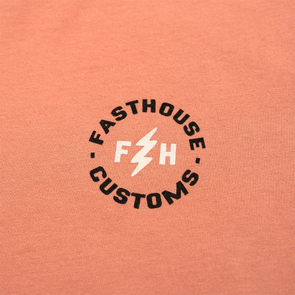 Crisp studio image on a white background of Fasthouse Easy Rider Tee (Womens); showing tee fit, printed graphics, and crew neckline; SKU 3216381474