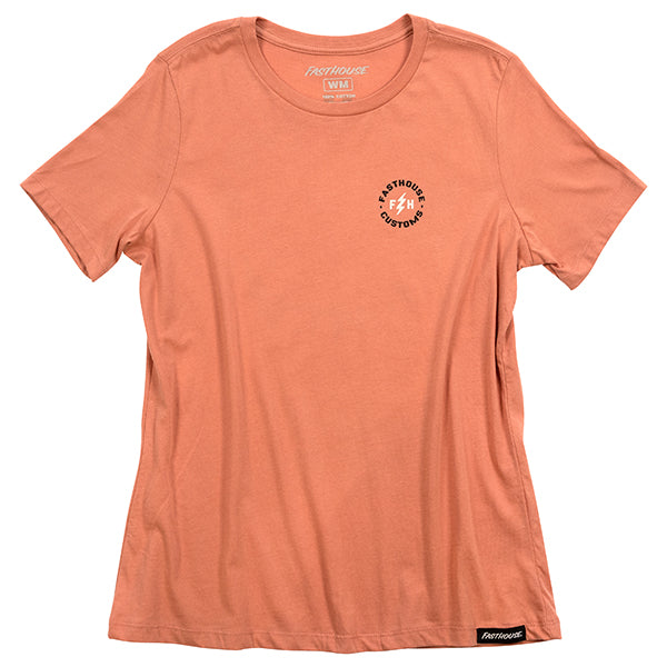 Professional studio photo of Fasthouse Easy Rider Tee (Womens); showing tee fit, printed graphics, and crew neckline; SKU 3216381474; Sizes: S-2XL
