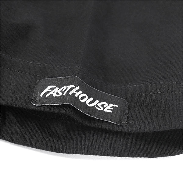 Studio photo on a white background of Fasthouse Aspire Tee; showing tee fit, printed graphics, and crew neckline; SKU 3211340504; Colors: Black, Natural