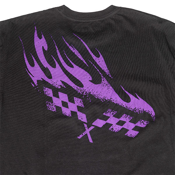Professional studio photo of Fasthouse Sound Check Tee; showing tee fit, printed graphics, and crew neckline; SKU 3211710504; Colors: Black, Natural