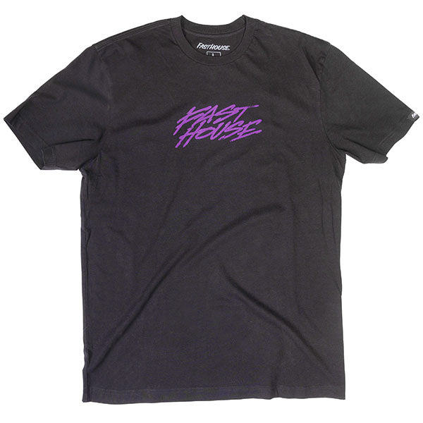 Studio photo on a white background of Fasthouse Sound Check Tee; showing tee fit, printed graphics, and crew neckline; SKU 3211710504; Sizes: S-3XL