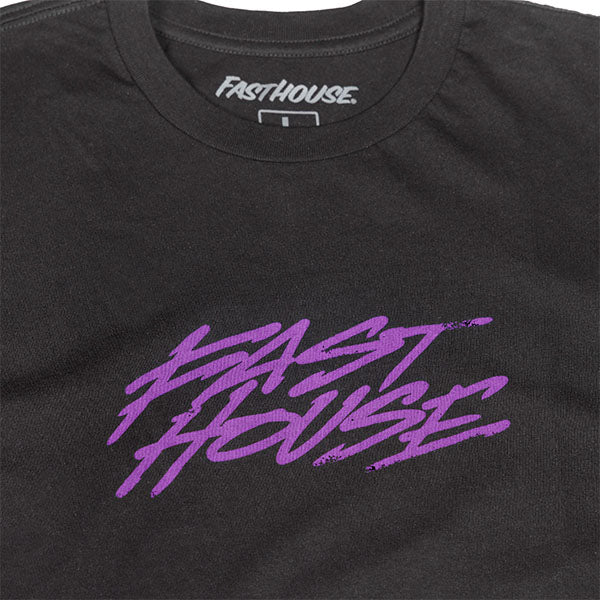 Clean studio shot of Fasthouse Sound Check Tee; showing tee fit, printed graphics, and crew neckline; SKU 3211710504; Colors: Black, Natural