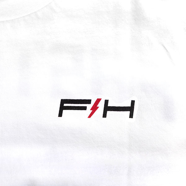 Professional studio photo of Fasthouse Elevate Tee; showing tee fit, printed graphics, and crew neckline; SKU 3211330104; Colors: Cardinal, Black, White