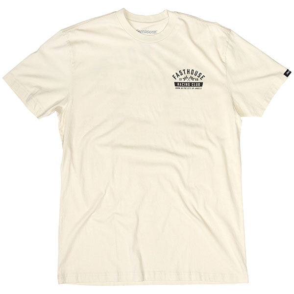 High-resolution studio image of Fasthouse Acclaim Tee; showing tee fit, printed graphics, and crew neckline; SKU 3211410104; Sizes: S-3XL