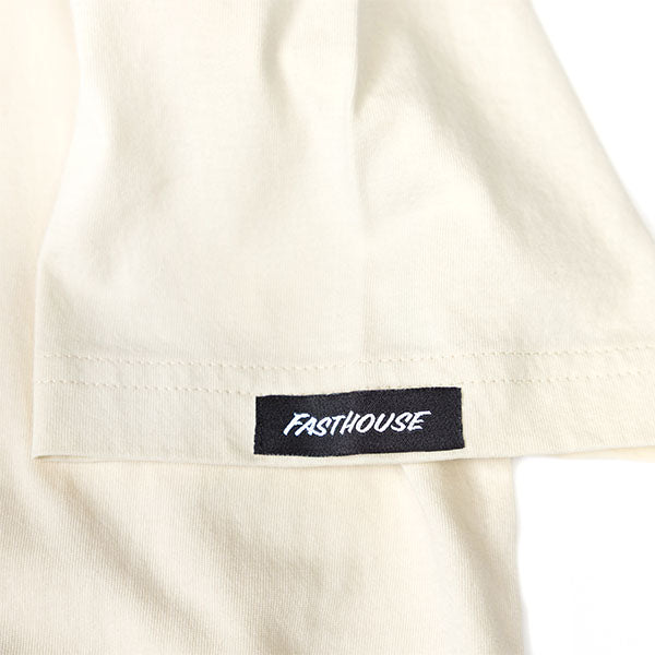 Studio photo on a white background of Fasthouse Acclaim Tee; showing tee fit, printed graphics, and crew neckline; SKU 3211410104; Sizes: S-3XL