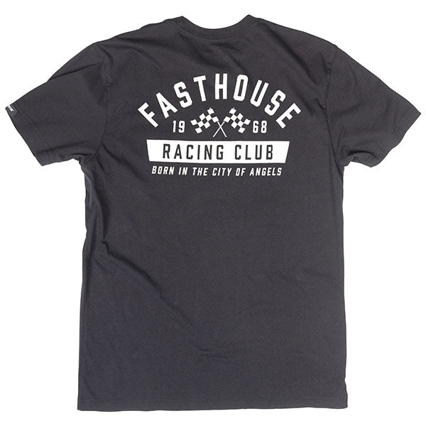 High-resolution studio image of Fasthouse Acclaim Tee; showing tee fit, printed graphics, and crew neckline; SKU 3211410104; Sizes: S-3XL