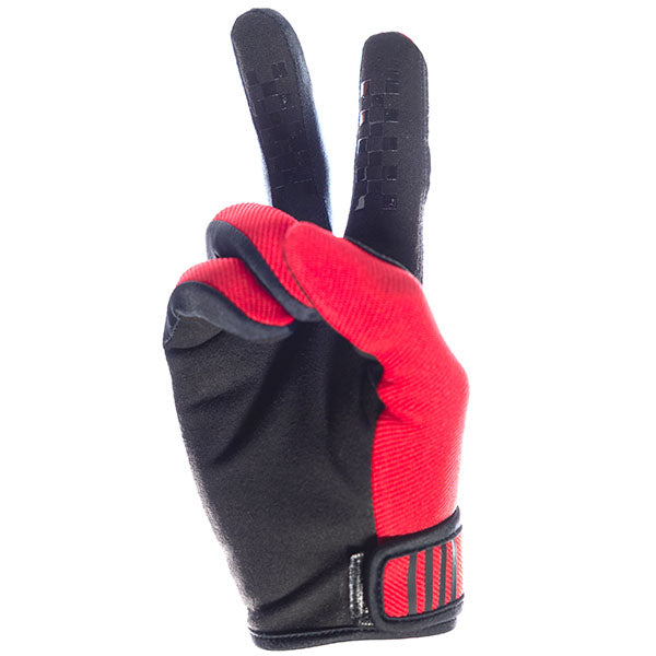 Product image of Fasthouse 0345 Carbon Eternal Glove Red 2 motocross gloves showing fit, construction, and colorway | Available at BTO Sports