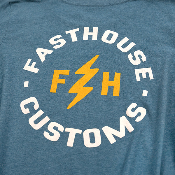 Clean studio shot of Fasthouse Easy Rider Long Sleeve Tee (Youth); showing long-sleeve cut, printed graphics, and crew neckline; SKU 3218690054