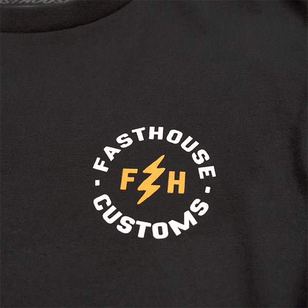 Clean studio shot of Fasthouse Easy Rider Long Sleeve Tee (Youth); showing long-sleeve cut, printed graphics, and crew neckline; SKU 3218690054