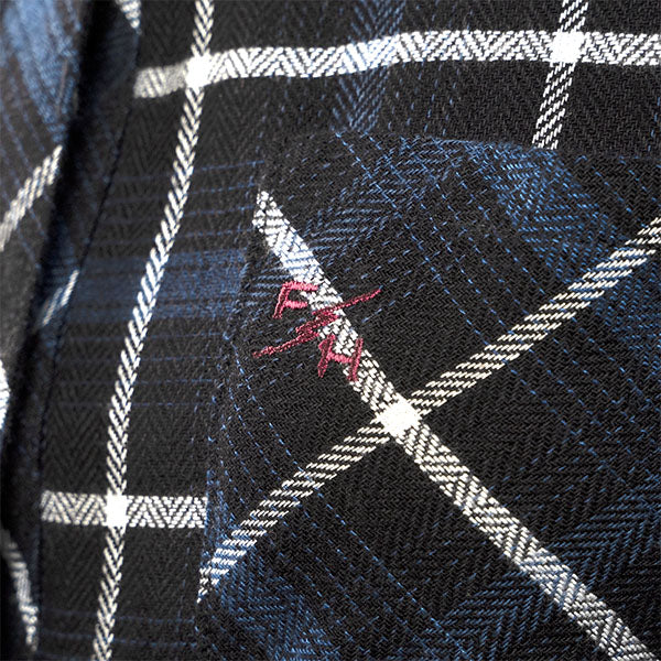 Professional studio photo of Fasthouse Honey Flannel (Womens); showing flannel shirt fit, button front, and plaid pattern; SKU 32381130; Sizes: S-2XL