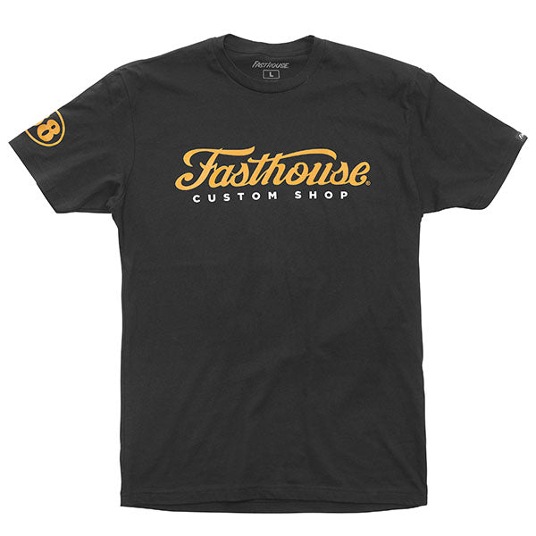 High-resolution studio image of Fasthouse Morris Tee; showing tee fit, printed graphics, and crew neckline; SKU 3212731004; Sizes: S-3XL