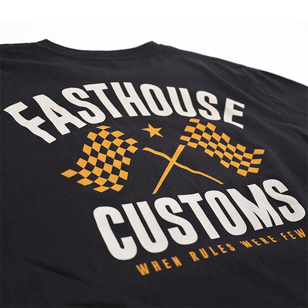 Clean studio shot of Fasthouse 68 Trick Tee; showing tee fit, printed graphics, and crew neckline; SKU 3215820504; Sizes: S-3XL
