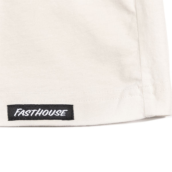 Crisp studio image on a white background of Fasthouse Castaway Tee (Womens); showing tee fit, printed graphics, and crew neckline; SKU 32150009