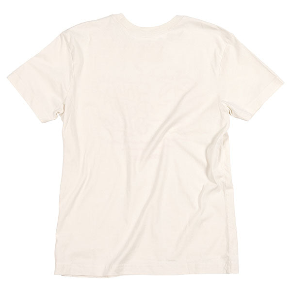 Clean studio shot of Fasthouse Castaway Tee (Womens); showing tee fit, printed graphics, and crew neckline; SKU 32150009; Colors: Natural; Sizes: S-2XL