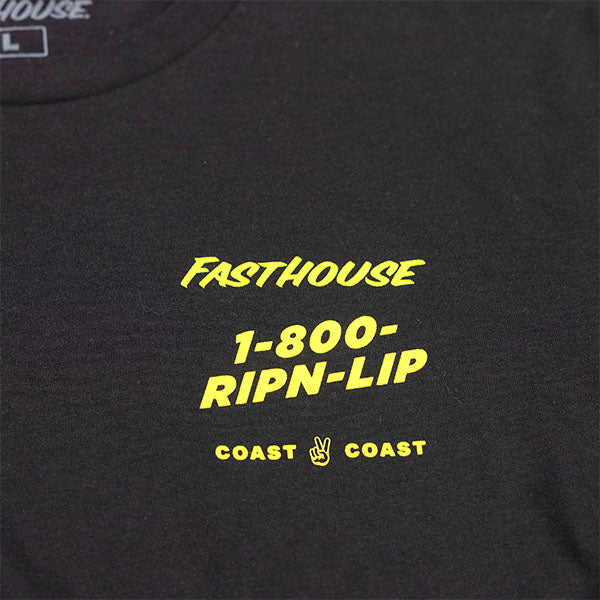 Crisp studio image on a white background of Fasthouse Panama Tee; showing tee fit, printed graphics, and crew neckline; SKU 3210000804; Sizes: S-3XL