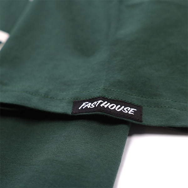 High-resolution studio image of Fasthouse Fast Life Tee; showing tee fit, printed graphics, and crew neckline; SKU 3212599904; Sizes: S-3XL