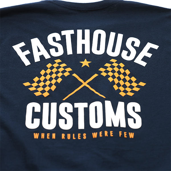 Clean studio shot of Fasthouse 68 Trick Tee; showing tee fit, printed graphics, and crew neckline; SKU 3215820504; Sizes: S-3XL