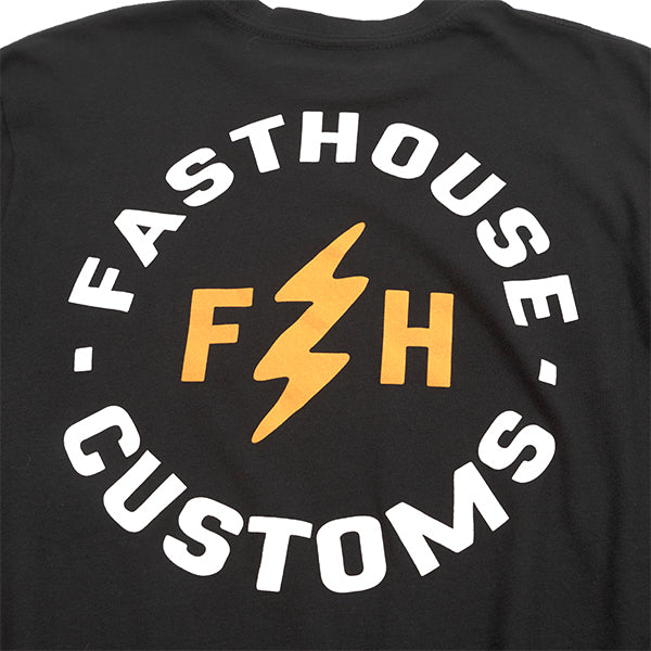 Studio photo on a white background of Fasthouse Easy Rider Long Sleeve Tee; showing long-sleeve cut, printed graphics, and crew neckline; SKU 3218650004