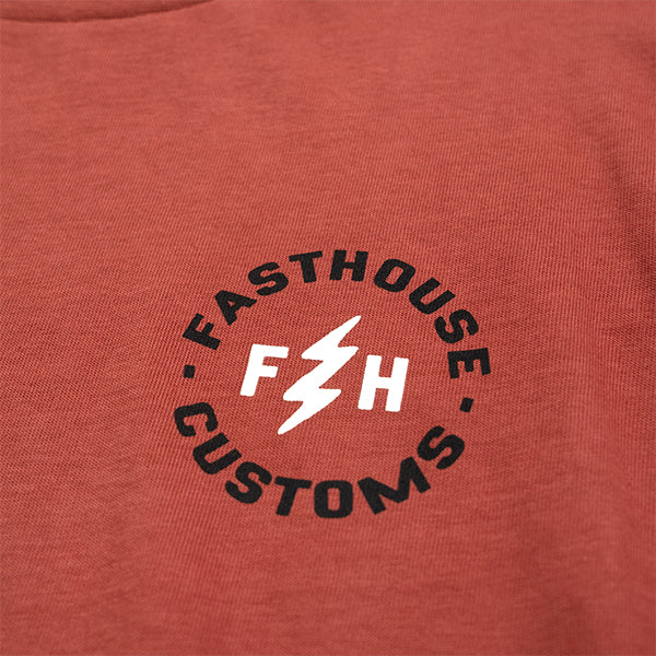 Professional studio photo of Fasthouse Easy Rider Long Sleeve Tee; showing long-sleeve cut, printed graphics, and crew neckline; SKU 3218650004