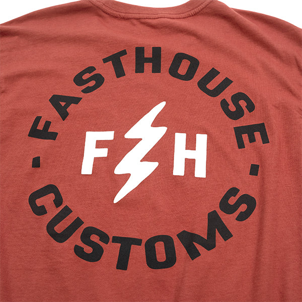 Crisp studio image on a white background of Fasthouse Easy Rider Long Sleeve Tee; showing long-sleeve cut, printed graphics, and crew neckline