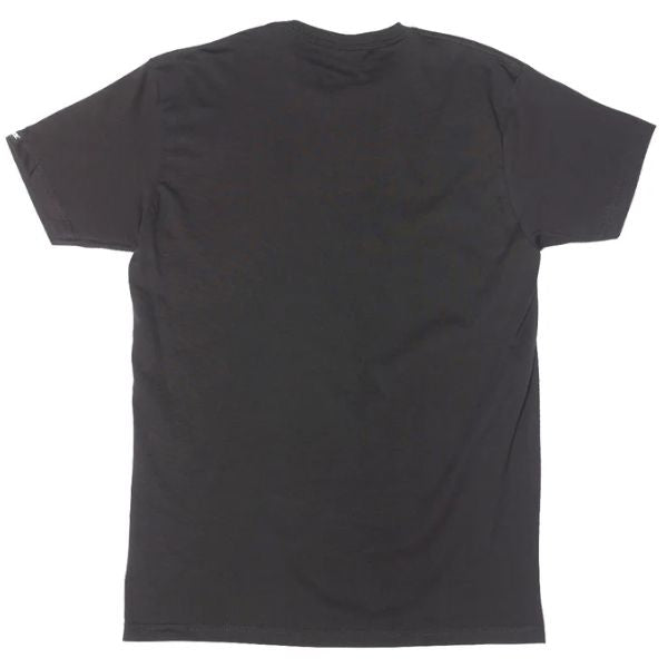 Clean studio shot of Fasthouse Ace Tee; showing tee fit, printed graphics, and crew neckline; SKU 32100014; Colors: Black; Sizes: S-3XL