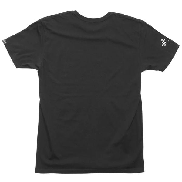 Studio photo on a white background of Fasthouse The Motto Tee; showing tee fit, printed graphics, and crew neckline; SKU 3210163004; Sizes: S-3XL