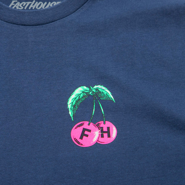 Crisp studio image on a white background of Fasthouse Ripe One Tee; showing tee fit, printed graphics, and crew neckline; SKU 3211090504; Sizes: S-3XL