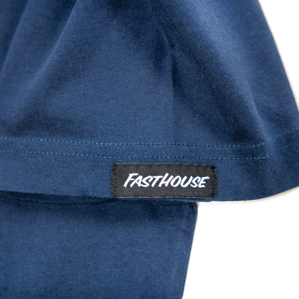 Studio photo on a white background of Fasthouse Ripe One Tee; showing tee fit, printed graphics, and crew neckline; SKU 3211090504; Sizes: S-3XL