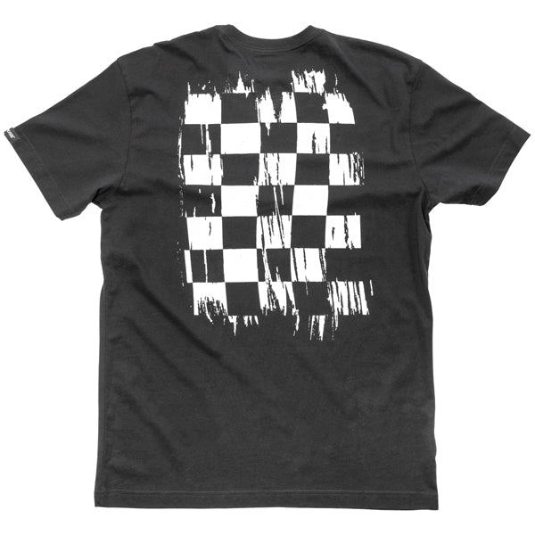 Clean studio shot of Fasthouse Fray Tee; showing tee fit, printed graphics, and crew neckline; SKU 3211180104; Colors: Cardinal, Black; Sizes: S-3XL