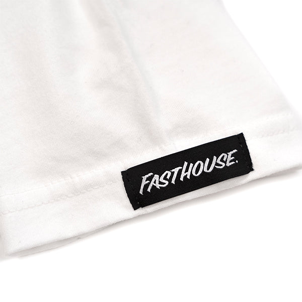 Clean studio shot of Fasthouse 805 Liquid Courage; showing tee fit, printed graphics, and crew neckline; SKU 3218040004; Colors: Black, White