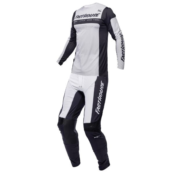 Crisp studio image on a white background of Fasthouse - Helix Monaco Jersey, Pant Combo; showing fabric texture, panel layout, and graphics; SKU 1758152870