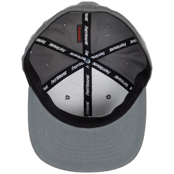 Fasthouse Clear Cut Hat in Gray, rear and closure detail
