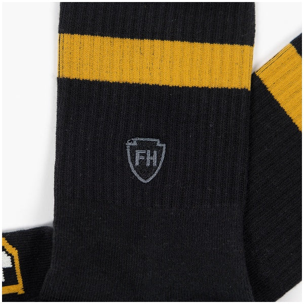 Fasthouse Heroes Crew Socks in Vintage Black, back view