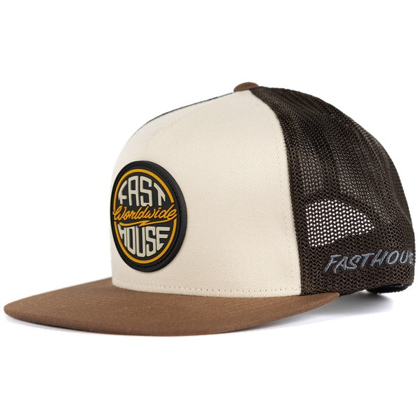 Fasthouse Squall Hat in Chalk/Brown, front view