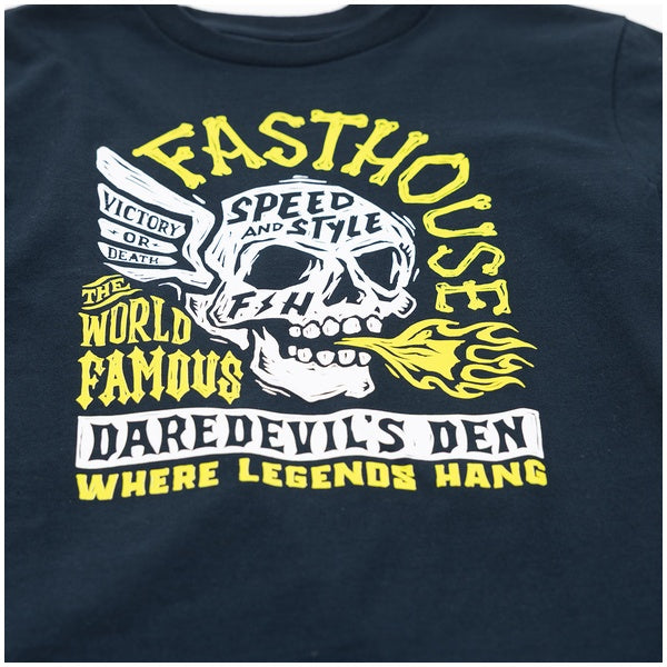 Fasthouse Jekyll Youth Tee in Navy, back view